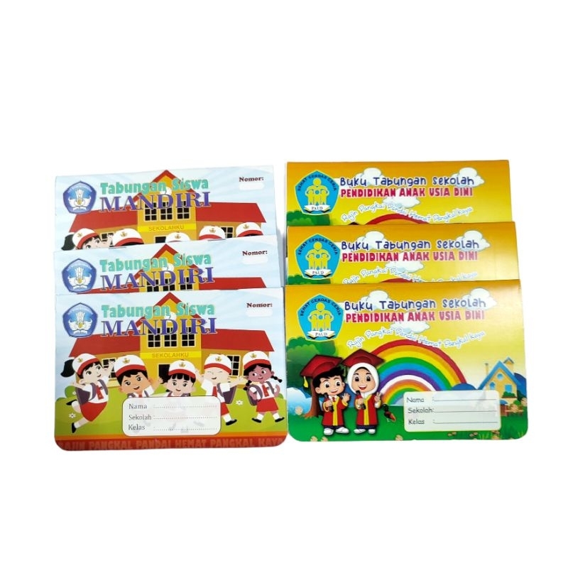 

Buku tabungan siswa sekolah Paud & SD