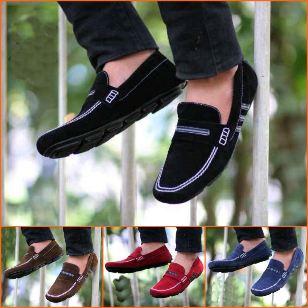 MS Shop - TERBARU Sepatu Selop Kasual Pria Uno Moccasin Slip on Casual Santai Kondangan COD