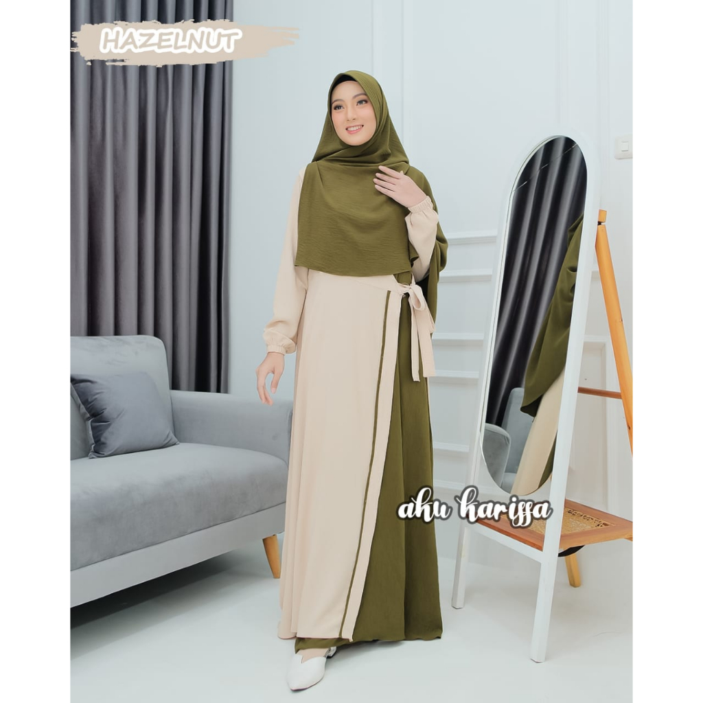 Gamis SALMA ARYANTI NIARA AKU KARISSA original produk premium hits set baju muslim size XL terbaru violita fadia KARISA AKUKARISSA