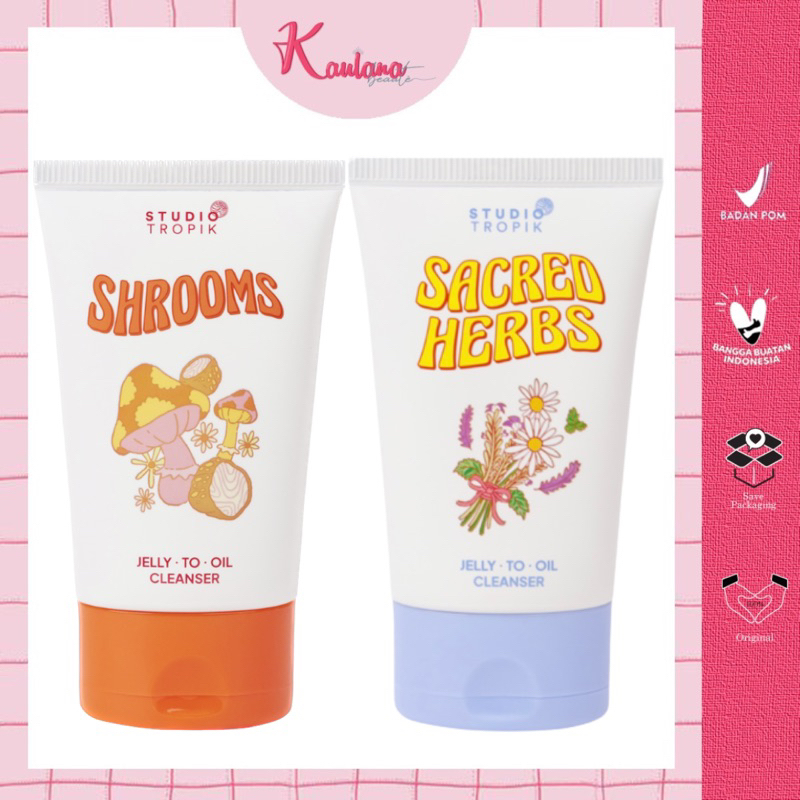 STUDIO TROPIK Jelly-To-Oily Cleanser 80 Gr - SACRED HERBS/SHROOMS