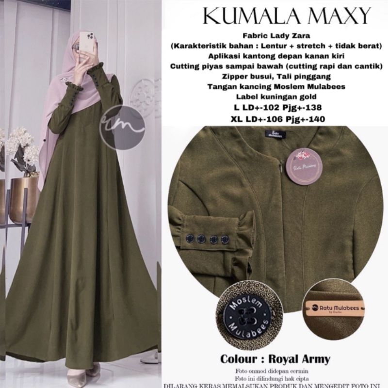 Soraya & Kumala maxy Gamis Ratu Gamis polos best seller Original Ratu Mulabees bahan cotton Madina p