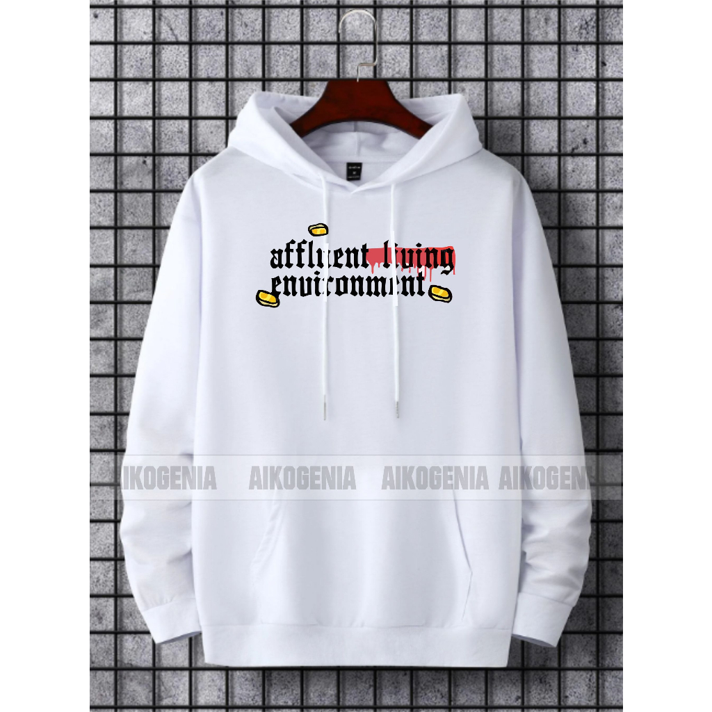 Sweater hoodie pria wanita kekinian LIVING / hoodie pria wanita terbaru