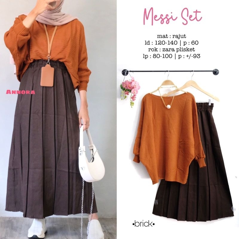 setelan rok wanita messi by Annora