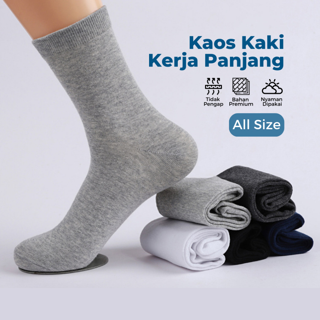 KAOS KAKI Diatas Mata Kaki POLOS PRIA WANITA DEWASA KAOS KAKI KERJA KANTORAN MURAH