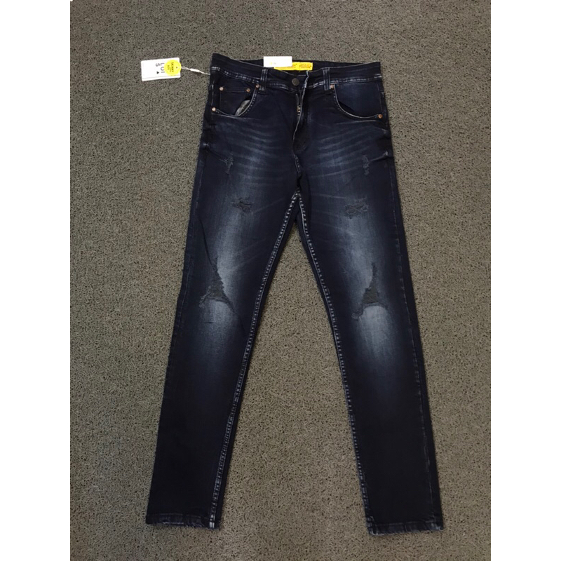celana panjang slimfit burlois (melar) sobek /celana ripped burlois