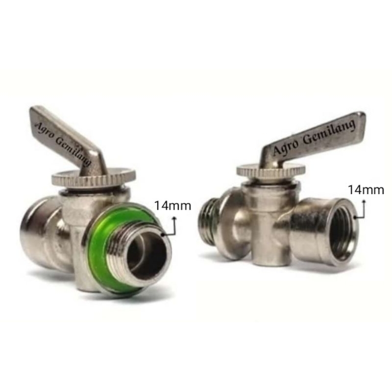 Stop kran keran Kuningan manual tangki semprot Yamaha 14mm/kran manual original Taiwan