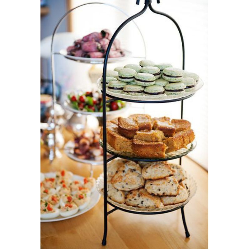 Xaviertaran Rak Piring Sangkar Susun Jinjing / Rak Susun Buah Dan Kue