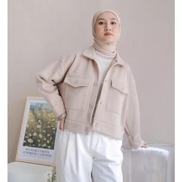 LEZY CROOPE BUTOON SWEATER OUTER WANITA OVERSIZE