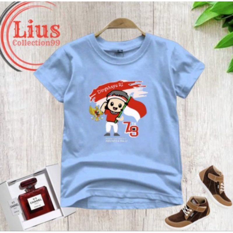 Kaos Anak 17 Agustus Merdeka 78 ( 2-10 Tahun ) Unisex