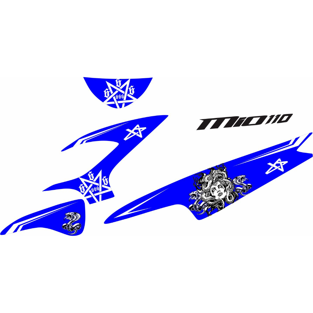 VARIASI POLET BODY MOTOR YAMAHA mio smile BIRU LIS STRIPING / variasi stiker YAMAHA mio old mio spor