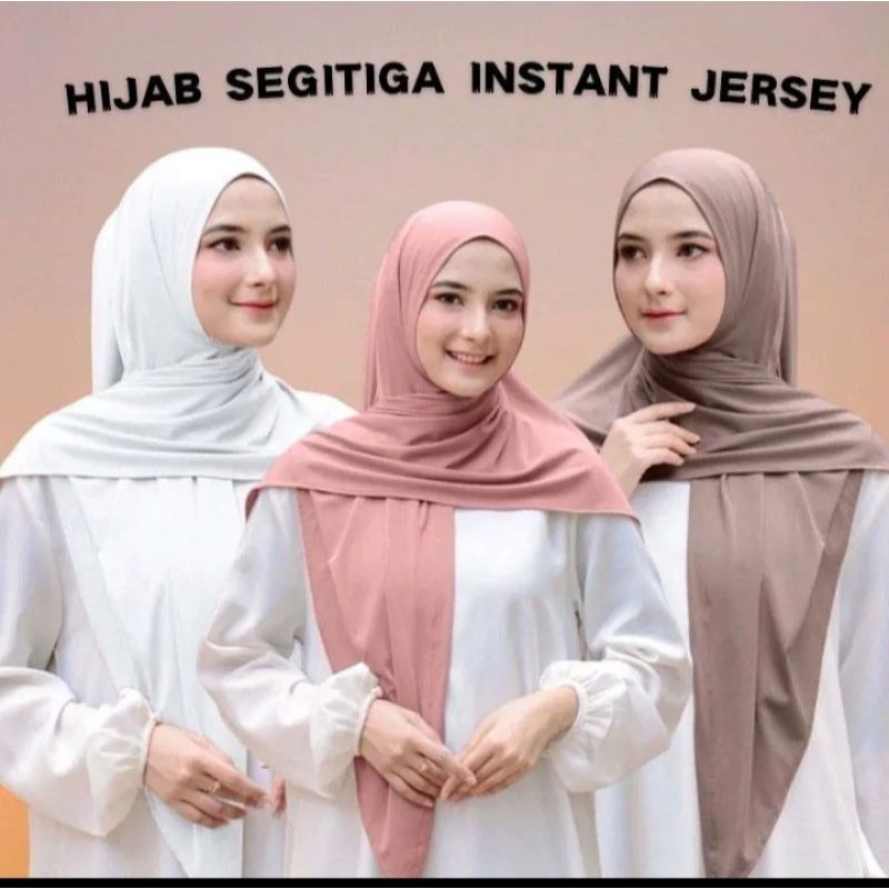 SEGITIGA INSTAN JERSEY/HIJAB SEGITIGA INSTAN DEWASA