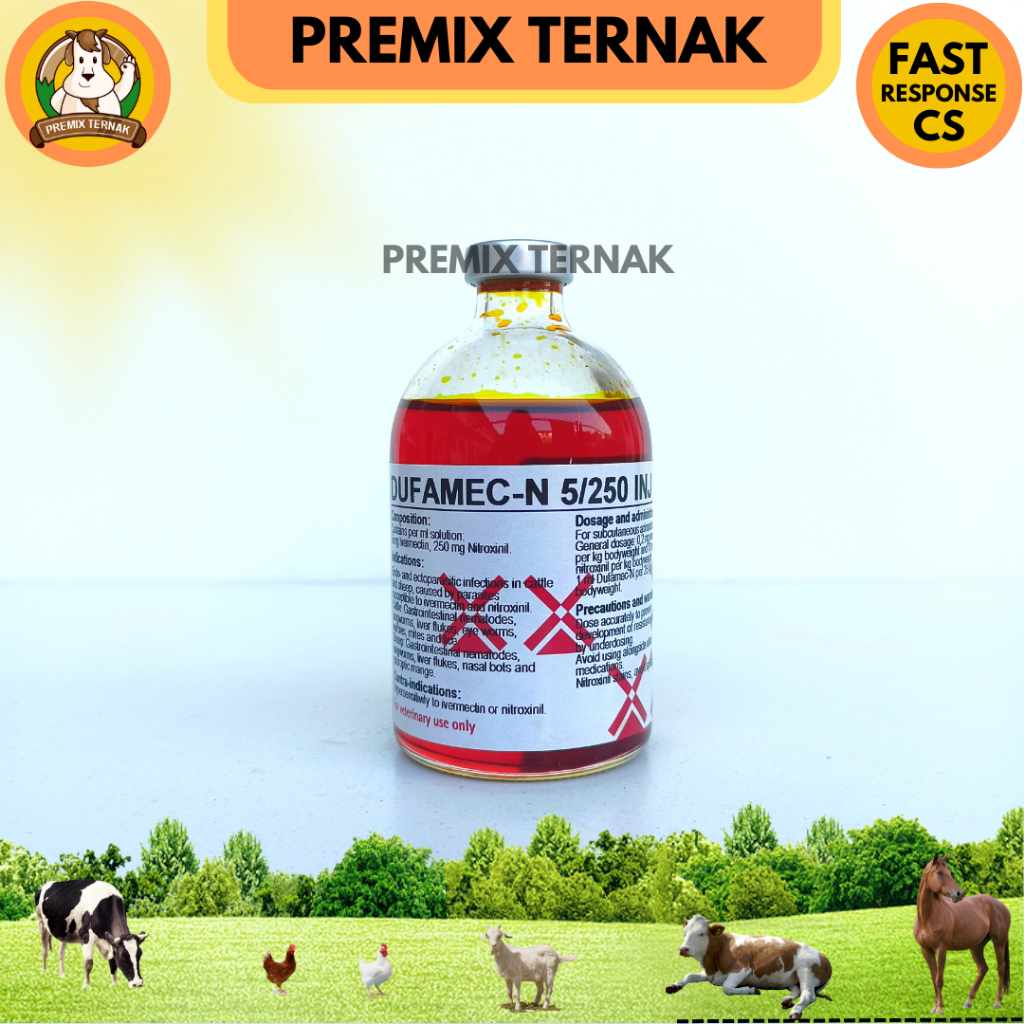 DUFAMEC N 100 ml - Obat Cacing Hati Sapi Paling Ampuh - Obat Cacing Ampuh Super Sapi Kerbau Kambing Domba