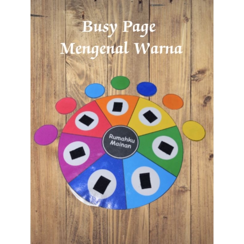 BUSY PAGE MAINAN MONTESSORI EDUKASI MENCOCOKAN WARNA