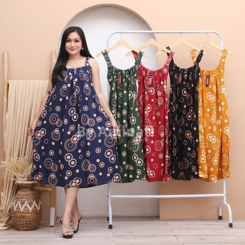Baju Daster Wanita Piyama Motif Bulan Size Jumbo Tanpa Lengan Yukensi Terbaru Kekinian Ld 130 140