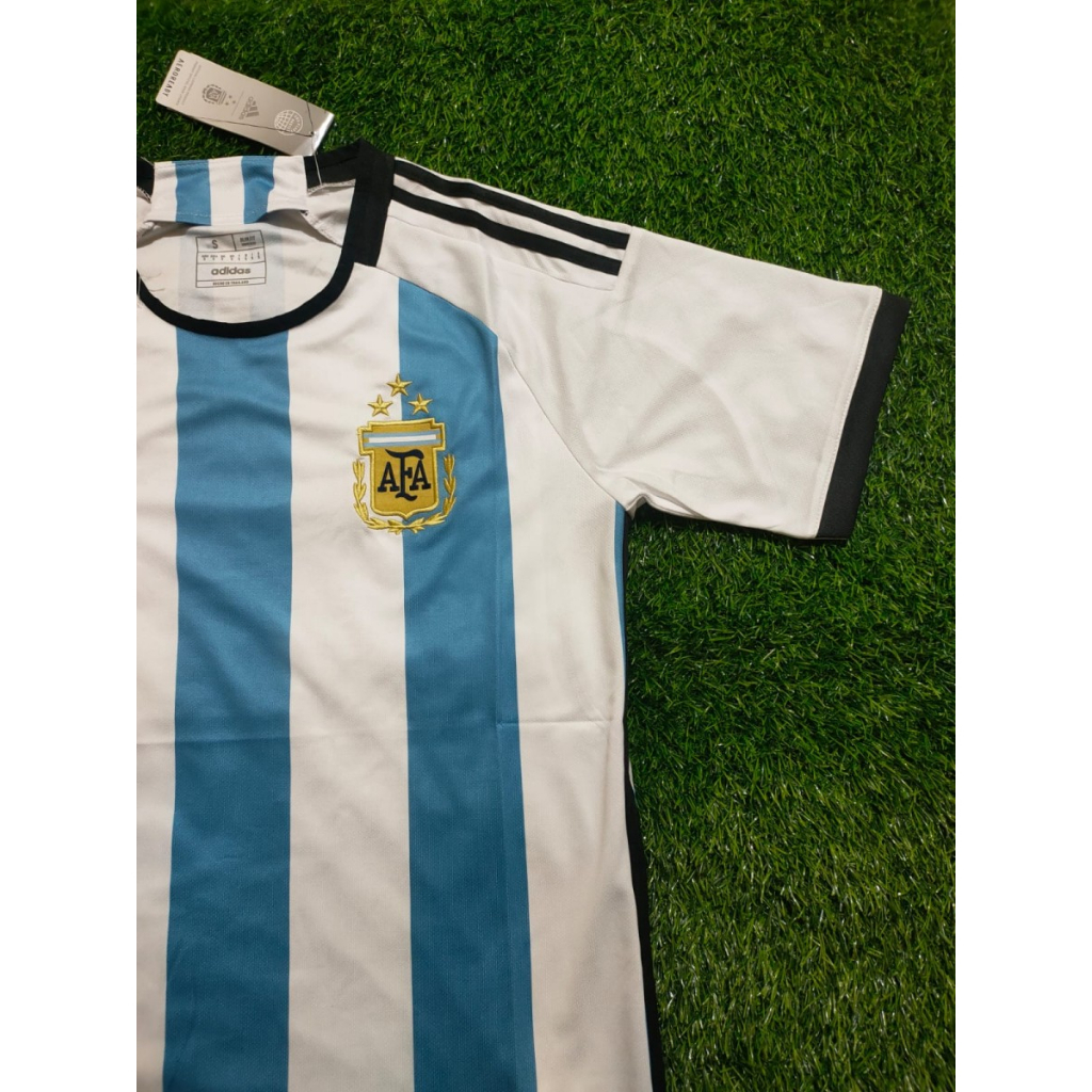 JERSEY ARGENTINA 3 STAR 2023 HOME FULL PATCH TERBARU KUALITAS JAMINAN TERBAIK