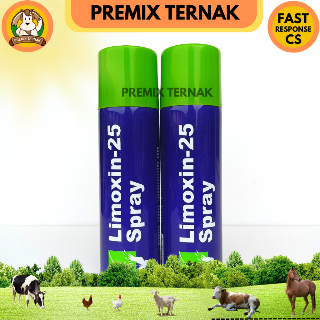 LIMOXIN 25 SPRAY - LIMOXIN SPRAY -  OBAT LUKA HEWAN SEMPROT - LUAR PULAU HANYA BISA DENGAN KARGO/ JNE TRUCKING