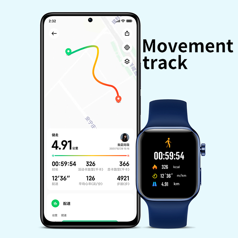 IWO Z56 Smart Watch PK i8 promax with NFC 1.99 inches Square Screen Bluetooth Call IP67 Waterproof Long Standby Watches Heart Rate Monitor Fitness Tracker