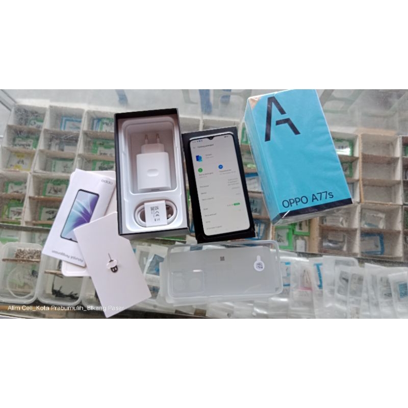 Oppo A77sRam 8+8GB (16GB) 
ROM 128GB
Barang baru, di buka kotak mau cek Hape