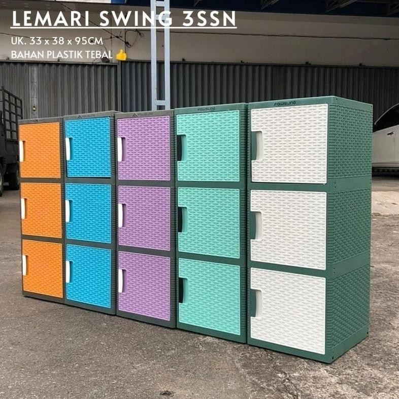 lemari plastik fawsline swing 3 susun