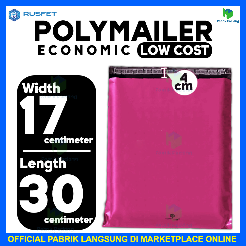 

Amplop plastik packing kado polymailer warna pink pack low cost 17x30