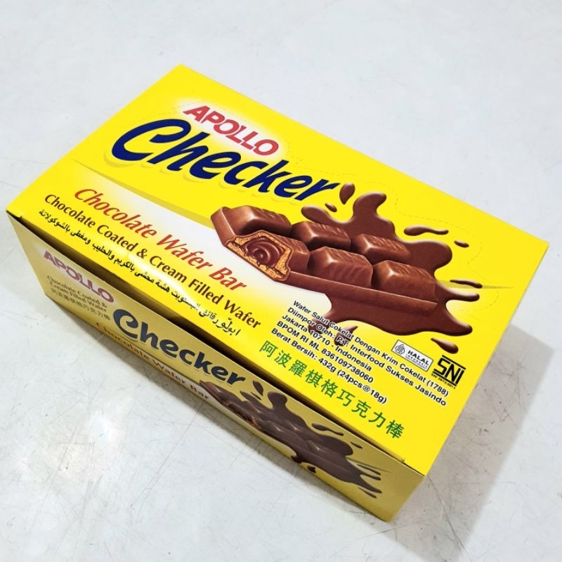 Apollo Checker Chocolate Wafer Bar 24 pcs