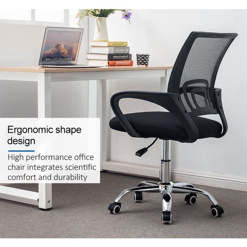 PROMO Kursi kerja kantor hidrolix kaki chrome besi kursi kantor minimalis-COD