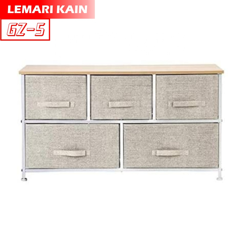 Lemari Laci Kain Linen/Rak Lemari Penyimpanan/Lemari Sisi Ranjang Rak Laci Lemari -