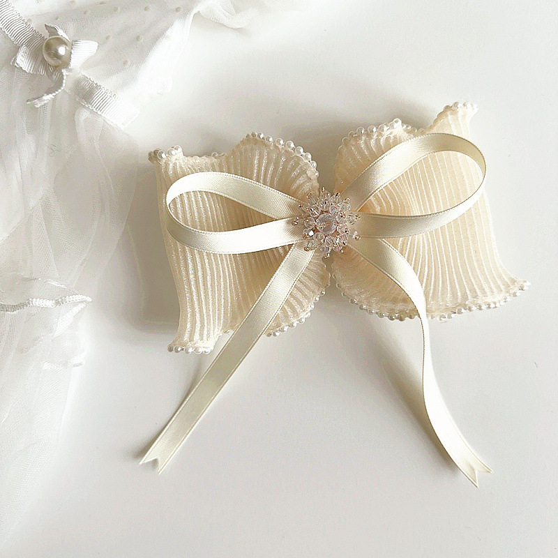 Caliloops Jepit Rambut Anak Perempuan Motif Pita Putih Korea Vior