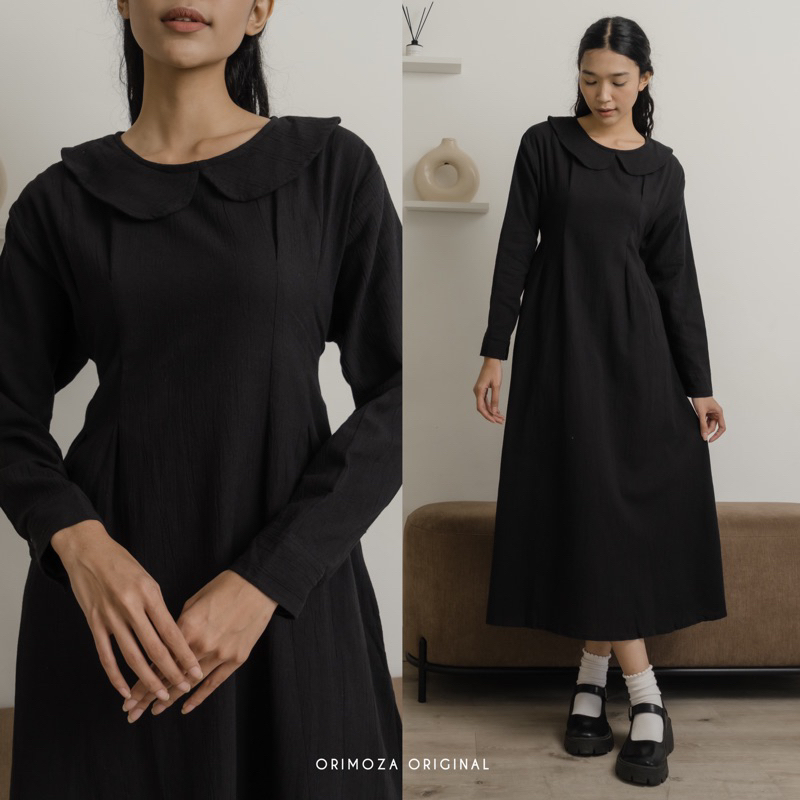 Midi Dress Linen Crinkle Yuna