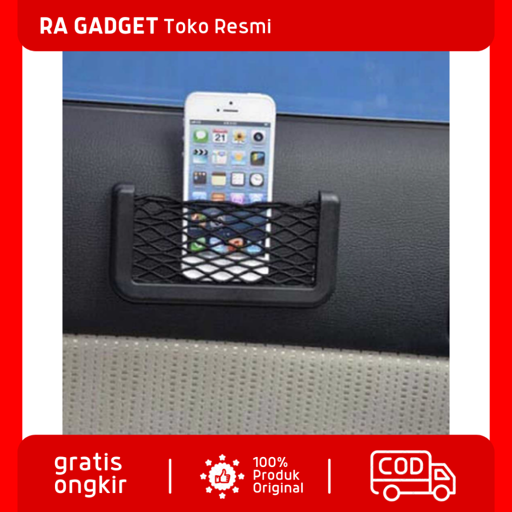 Kantong Jaring-Jaring Aksesoris Mobil 19 x 8cm / Kantong Kantung Wadah Tempat Holder Jaring Mesh Pen