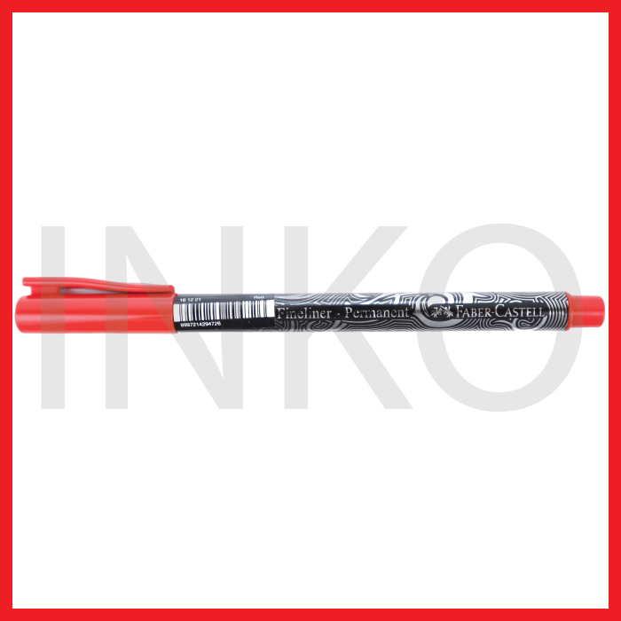 

FABER CASTELL FINELINER PERMANENTI RED INK 1PCS