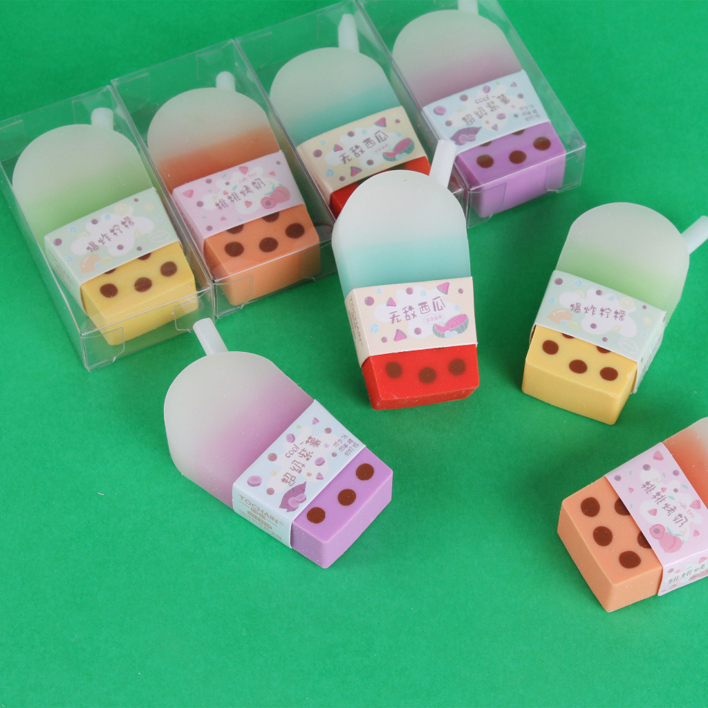 

WW 353 Penghapus Boba Bubble Tea Eraser Hapusan Bentuk Lucu Unik Karakter karet Minuman Boba Buah