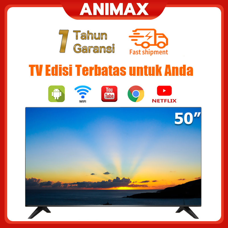 ANIMAX Android 50 inch TV Smart Digital TV 4K UHD - Android 11.0 - Voice Control - Bluetooth Connectivity - Dolby Audio
