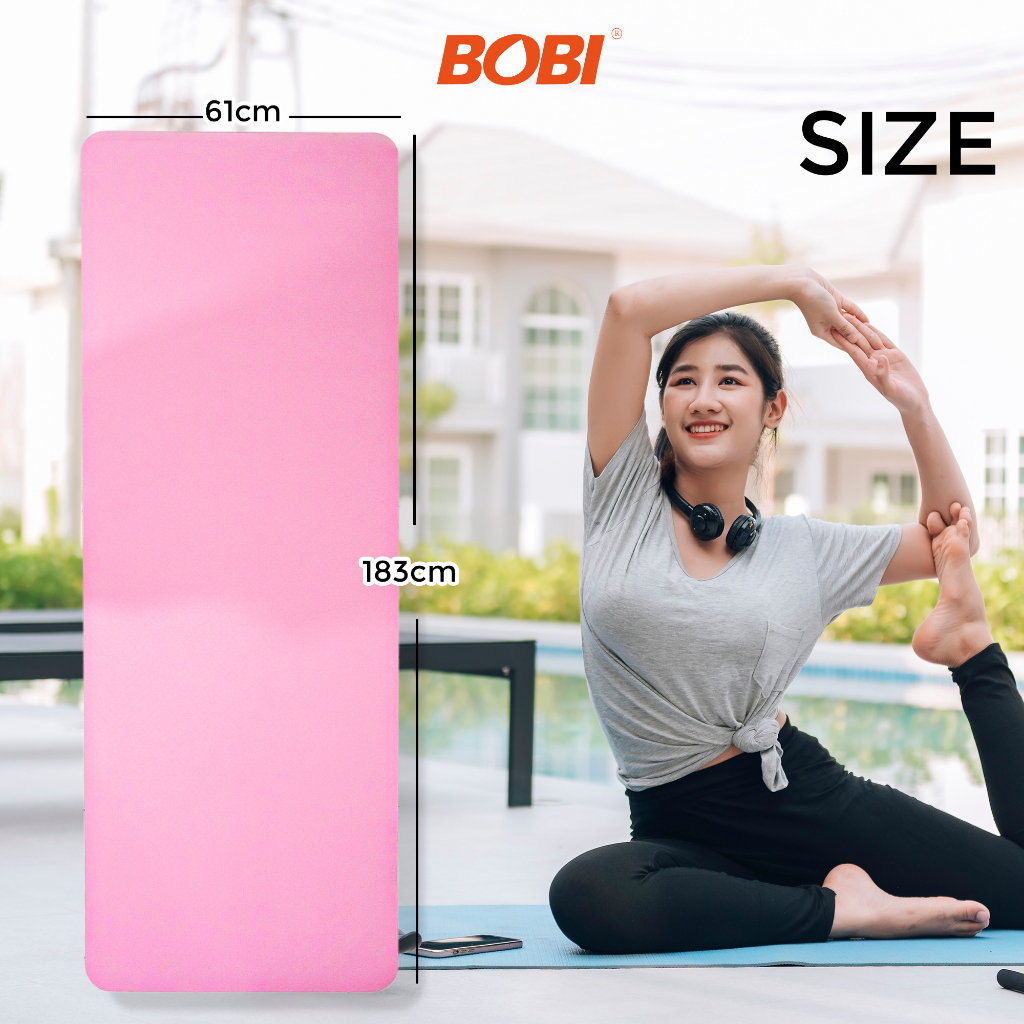 Yoga Mat Bobi / Matras Friendly Yoga Mat Anti Slip Tebal Premium / Matras Olahraga Sport &amp; Pilates Mat