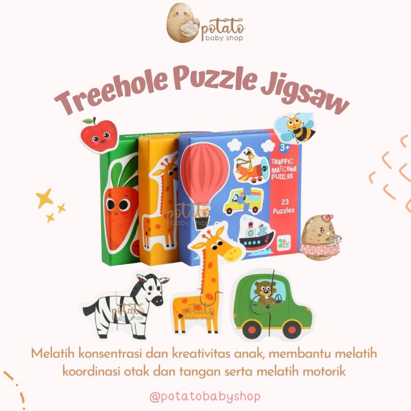 TH MG14 Wooden Matching Puzzle - Mainan Puzzle