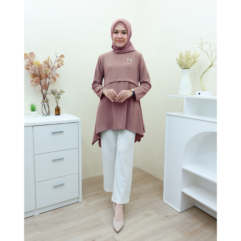 IRMANIA Tunik Crinkle Series  - Pakaian Wanita terbaru by Hijab Mamah icis