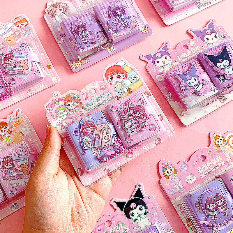 

WW 354 Buku Catatan Agenda Sanrio Diary Mini Cover PU Motif Anime Mymelody Kuromi Cinnamoroll