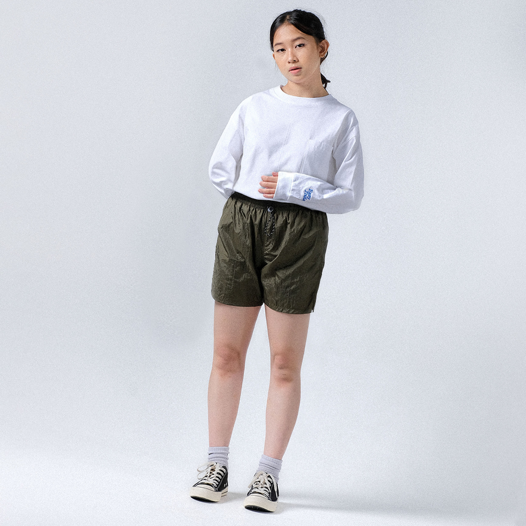 Orca Oversized Long Tees Pocket White