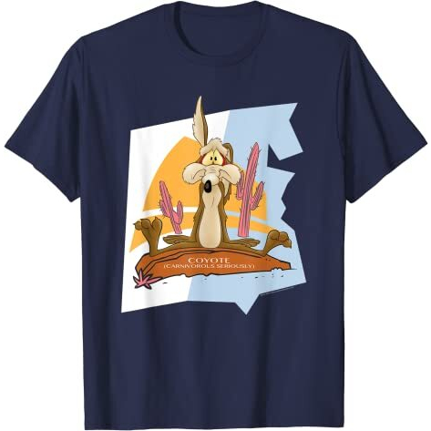 Baju Kaos Dewasa Looney Tunes Wile E. Coyote T-Shirt Pakaian Fashion Katun Pria Wanita Distro Lengan
