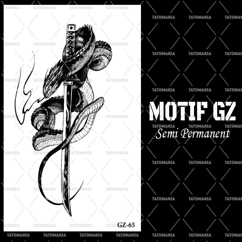 TATOMANIA-Stiker tato temporer semi permanen tahan lama anti air 11x18 GZ 65