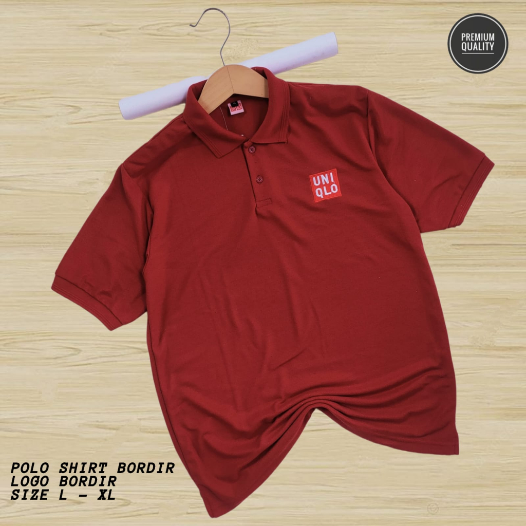 Kaos Polo Atasan Tshirt Berkerah Premium Pria Dewasa Lengan Pendek Uniqlo