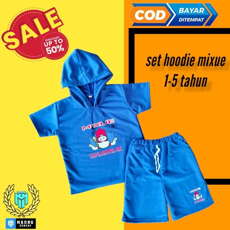 Set Hoodie Anak 1-5 Tahun Setelan Mixue