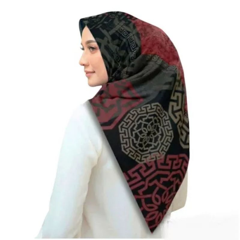 KERUDUNG SEGI EMPAT MLBUL motif best seller laser cut