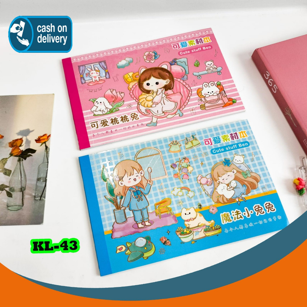 

Sticker Senmu Kode KL-43 Karakter Cewe sweet dalam bentuk notebook Daily Manual Cute Pattern Decorative Tape Sticker Gift CRAFT