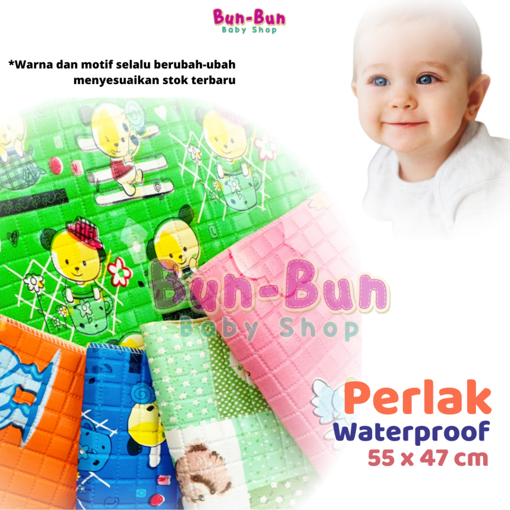 Perlak Bayi Motif Unisex Alas Ompol Anti Air Matras Waterproof Meteran Perlengkapan Tidur Peralatan Baby New Born Pelindung Kasur Newborn Murah Panjang Lebar Bunbunbabyshop