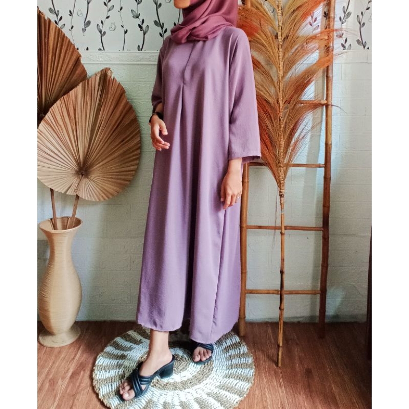 Gamis Polos Crinkle / Daster polos crinkle 3/4