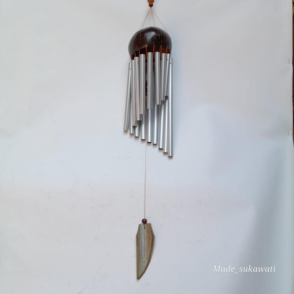 Lonceng aluminium kepala Batok krincingan gantungan windchimes