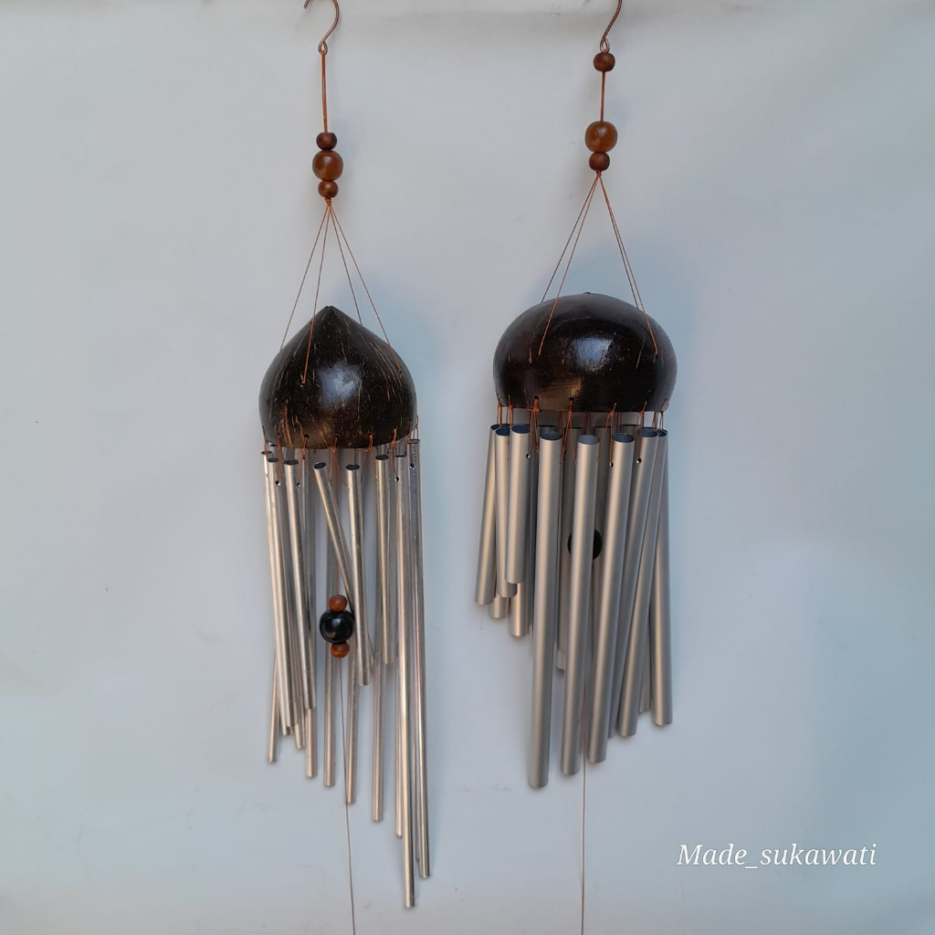 Lonceng aluminium kepala Batok krincingan gantungan windchimes