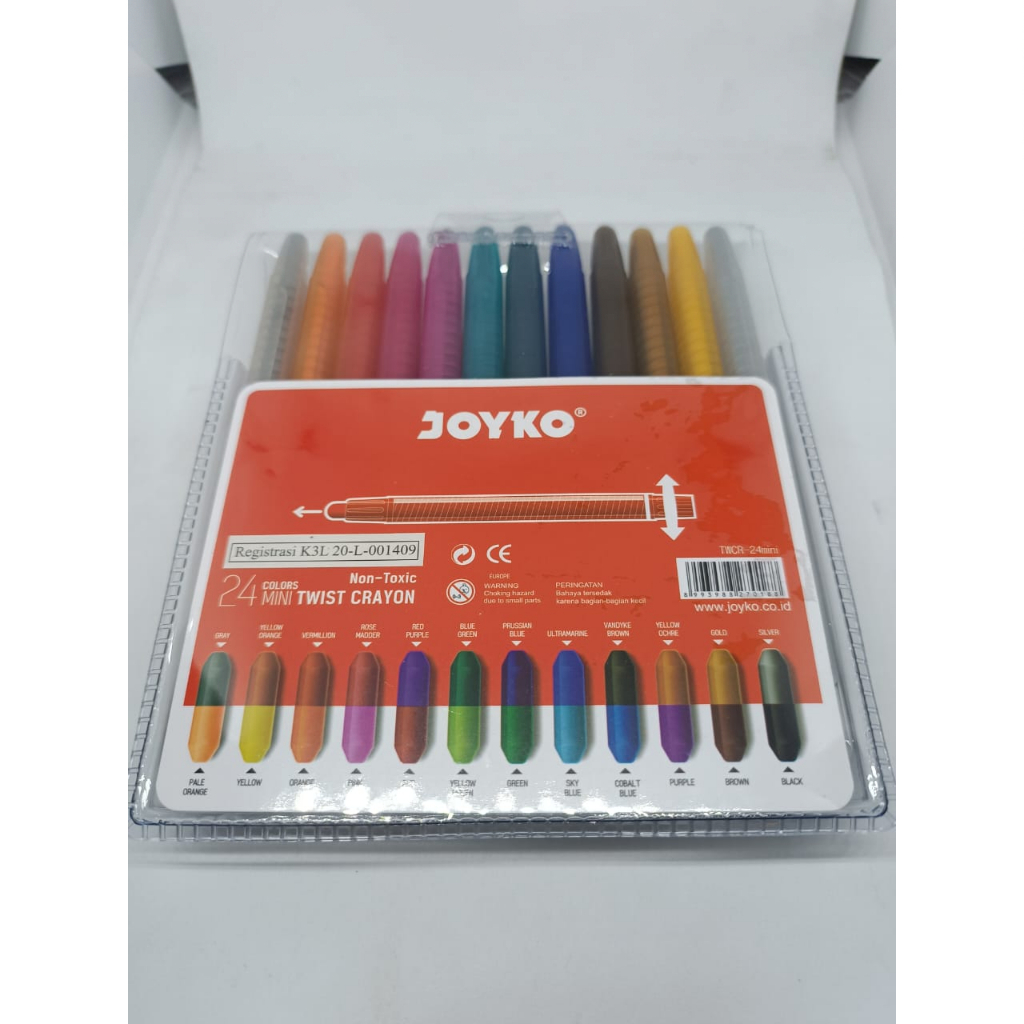 KRAYON 24 WARNA MINI PUTAR CRAYON OIL PASTEL TWIST WARNA WARNI 1 PAK