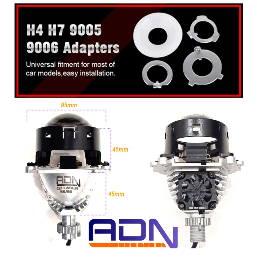 BILED Q7 Pro LASER 2.5 INCH 3 INCH ADN projector projie motor mobil BY ADN